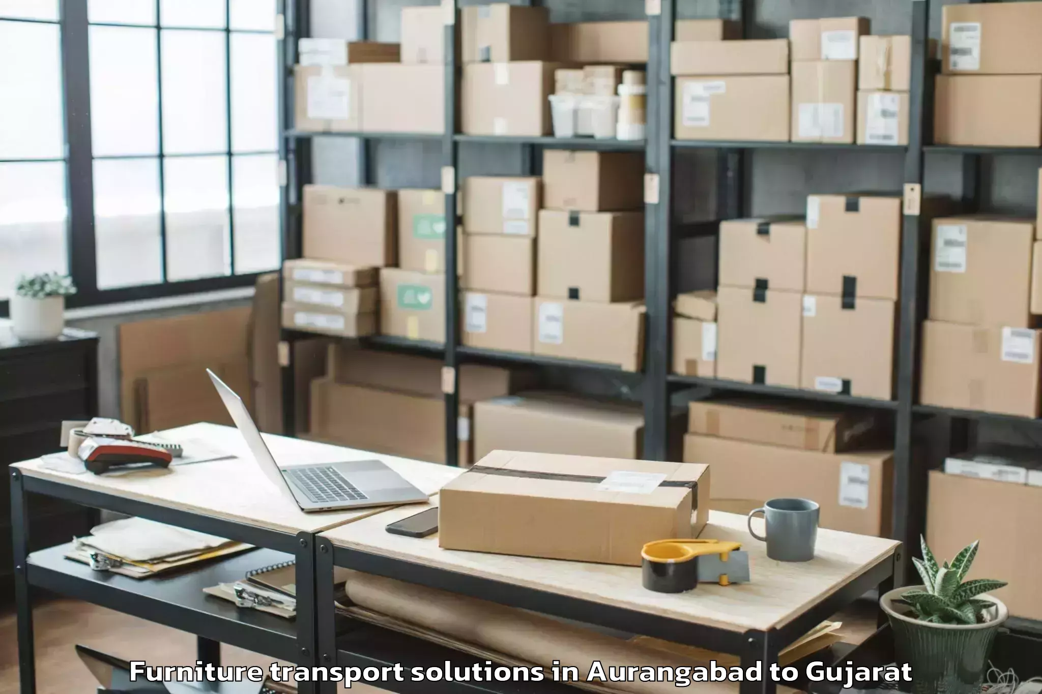 Get Aurangabad to Madhavpur Furniture Transport Solutions